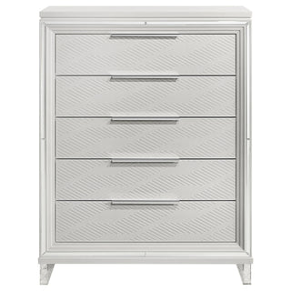 5 Drawer Bedroom Chest Of Drawers - White
