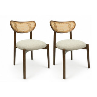 Rattan Side Dining Chairs For Kitchen (Set of 2)