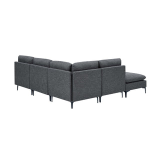 Upholstered Modular Sectional With Tall Legs, Medium Firm Seat