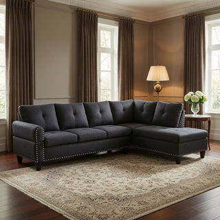 L - Shaped Sectional Sofa With Movable Left Chaise