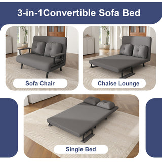 5 In 1 Convertible Sofa Bed For 2 With Adjustable Backrest