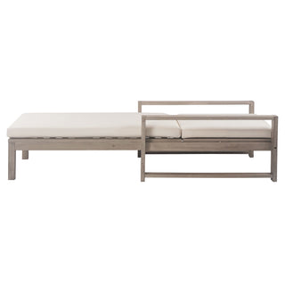Outdoor Lounge Chairs, 5 Position Chaise Lounge With Adjustable Backrest (Set of 2) - Gray