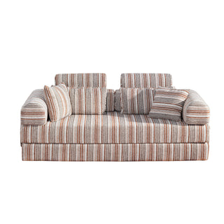 Convertible Sleeper Sofa Bed With High Density Compressed Sponge, Upholstered Couch For Living Room