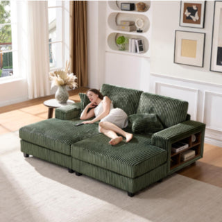 Convertible Sectional Sofa, Sleeper Oversized Living Room Lounge