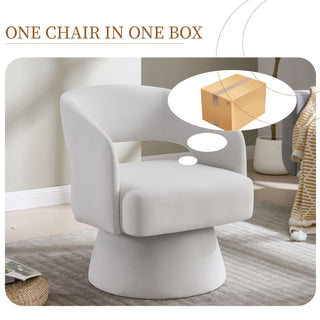 Swivel Barrel Chair With 360 Degree Rotation