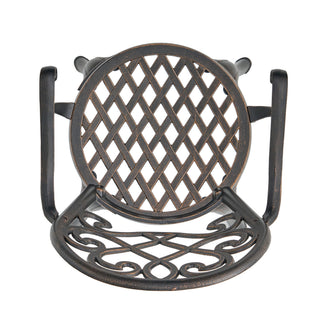 3 Piece Outdoor Aluminium Cast Bistro Set With Ice Bucket - Copper