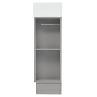 Modern Bathroom Vanity With Sink And 2 Tier Shelf