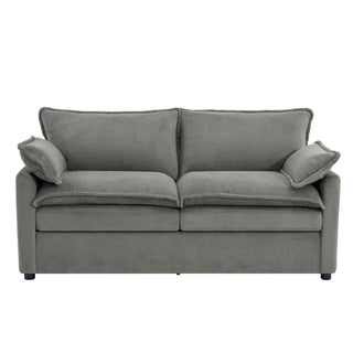 Modern Loveseat Sofa, Upholstered Couch With Side Storage Pockets