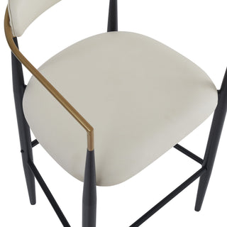 Upholstered Barstools With Back For Kitchen (Set of 2)