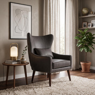 Leisure Chair With Curved Backrest