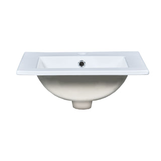 Bathroom Vanity With Sink, Storage Cabinet With Door, Drop In Sink, Compact Freestanding Design