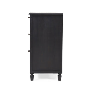 Newell - Cane 3 Drawer Dresser - Dark Gray