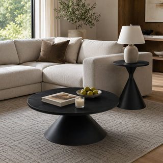 2 Piece Coffee Round Table Set