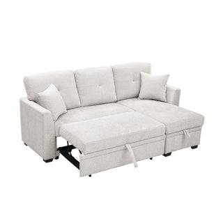 Upholstered Sectional & Pull Out Bed And Chaise Storage