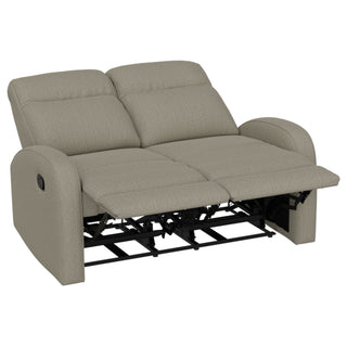 Manual Reclining Loveseat With Dual Seating Support For Living Room