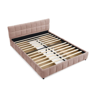 Modern Platform Bed Frame With Thick Fabric