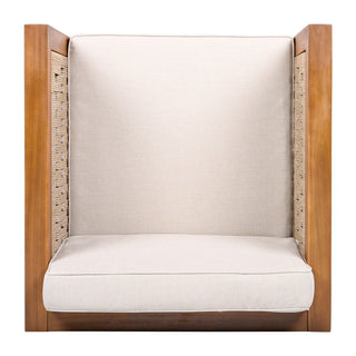 Outdoor Club Chair & Rope Arm And Cushions