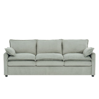 Modern 3 Seater Sofa With Side Storage Pockets For Living Room