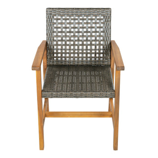 Outdoor Dining Chairs (Set of 2) - Mocha / Teak