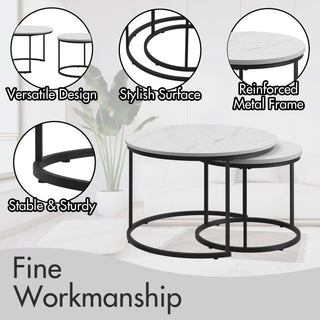 Round Nesting Coffee Table (Set of 2)