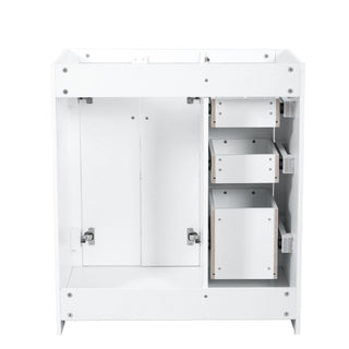 Retro Style Bathroom Vanity With 3 Drawers & Soft-Closing Doors