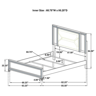 Modern Bedroom Set With LED Lighting