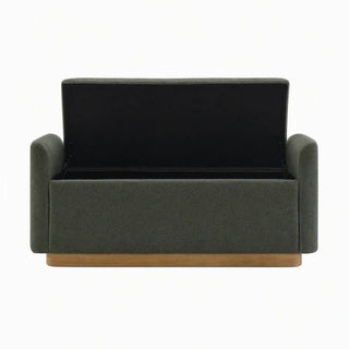 Upholstered Storage Bench With Safety Hinge