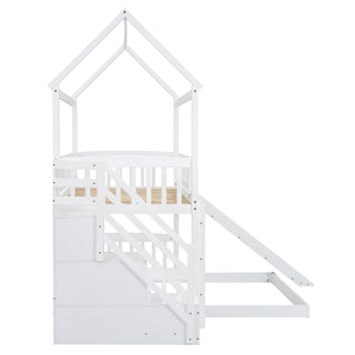 House Bunk Bed With Slide