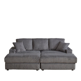 3 Seater Sofa With 2 Ottomans For Living Room