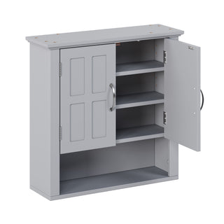 Multi Functional Wall Mounted Cabinet With Adjustable Shelves For Bathroom