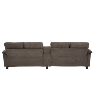 Modern U - Shaped Sectional Sofa With Storage Ottomans, USB Ports, And Cup Holders