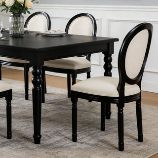 Upholstered & Round Back Dining Chairs (Set of 2)
