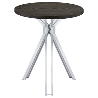 Edgerton - Round Height Bistro Bar Table - Dark Oak