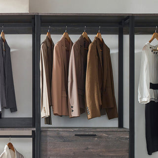 Monica - Modular Design Walk-In Closet System - Rustic
