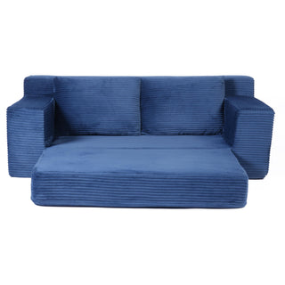 Comfortable Deep Seat Loveseat Sofa Bed, Reversible Cushion With Pillows