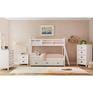 Hampton Kids - Bunk With Ladder And Trundle Bedroom Set
