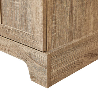 Storage Cabinet With Adjustable Shelves, 2 Doors, Rectangle Design For Bathroom
