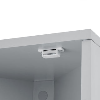 Multi Functional Corner Cabinet With Adjustable Shelves And 2 Doors
