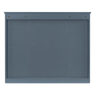 Wall Mounted Bathroom Storage Cabinet With Mirror, Cabinet With 6 Open Shelves And Adjustable Interior