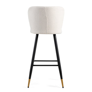 Modern Style Barstool, Tipped Ends, Suitable For Various Decoration Styles - White