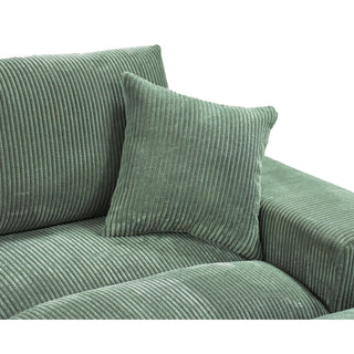 Sectional Sofa With 2 Ottomans And Toss Pillows