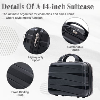 4 Piece Luggage Set, Combination Lock