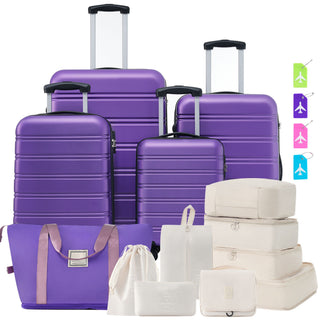 Hardshell Luggage Sets 4 Pieces + Bag Spinner Suitcase With Tsa Lock Lightweight - 16" / 20" / 24" / 28" Luggages