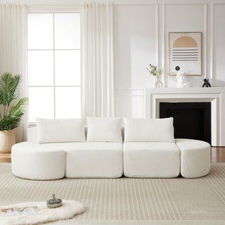 V - Shaped Modular Sofa Set With 3 Pillow