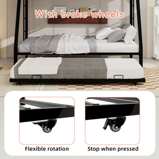 Bunk Bed For Kids, Convertible Frame With Ladders & Guardrail