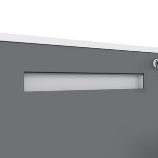 2-Drawer Mobile File Cabinet With Lock,On 360° Wheels, Holds A4/Letter/Legal Files - White