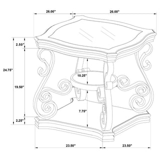 Arrize - Coffee And End Table Set With Scroll Legs