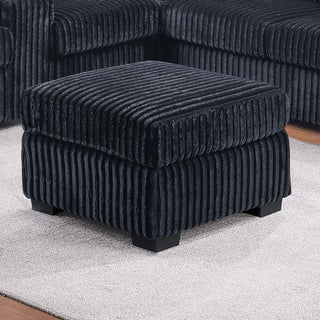 Contemporary L-Shaped Sectional Set With USB Console & Ottoman