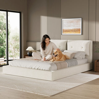 Airframe - Upholstered Bed Frame With Double Layered Upholstered Headboard