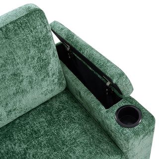 Pull Out Sofa Bed Loveseat With Twin Mattress, Cup Holders And Arm Storage